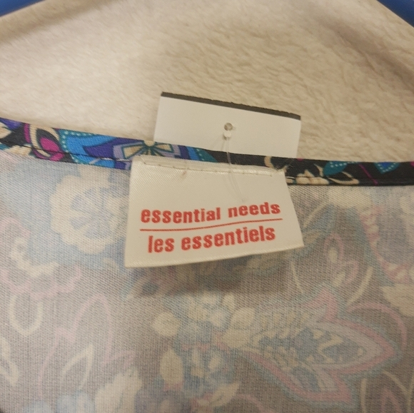 Essential Needs Womens  Night Dress With Front Zip And Sleeves - Picture 3 of 11